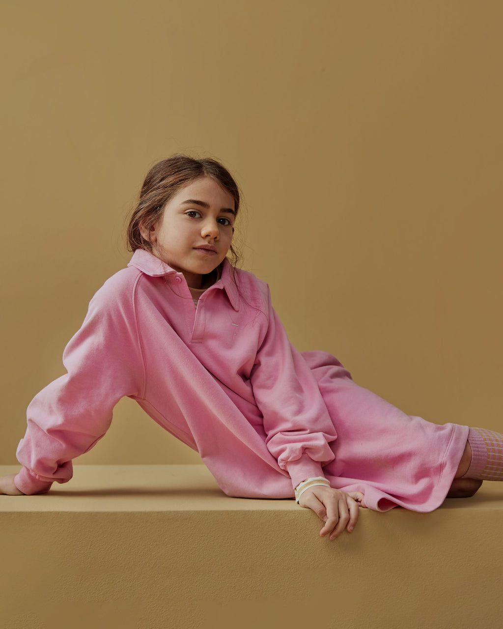 Polo dress - bubblegum