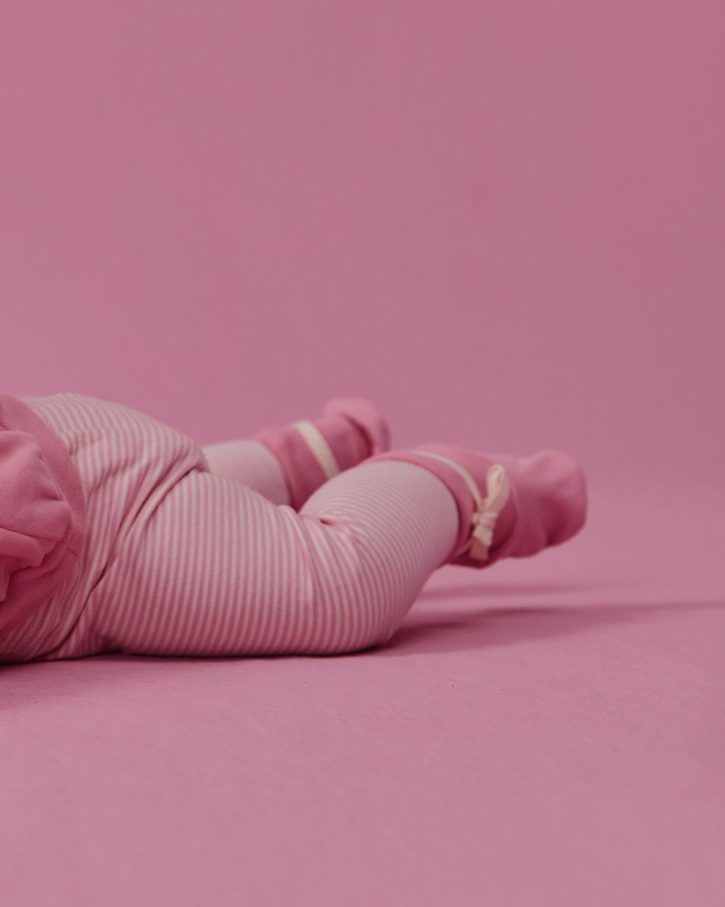 Baby leggings - bubblegum/cream