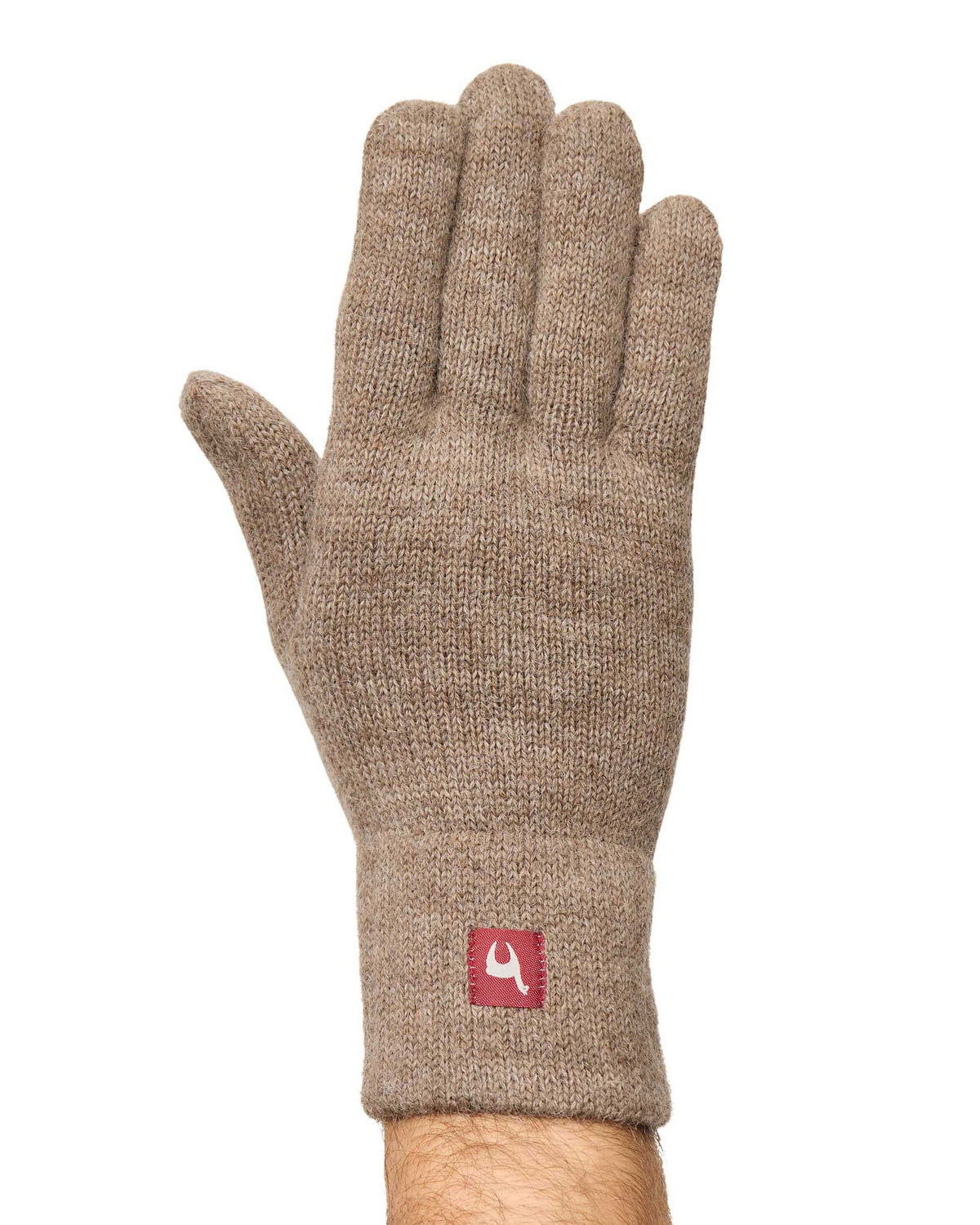 Gloves from alpaca wool - kakao