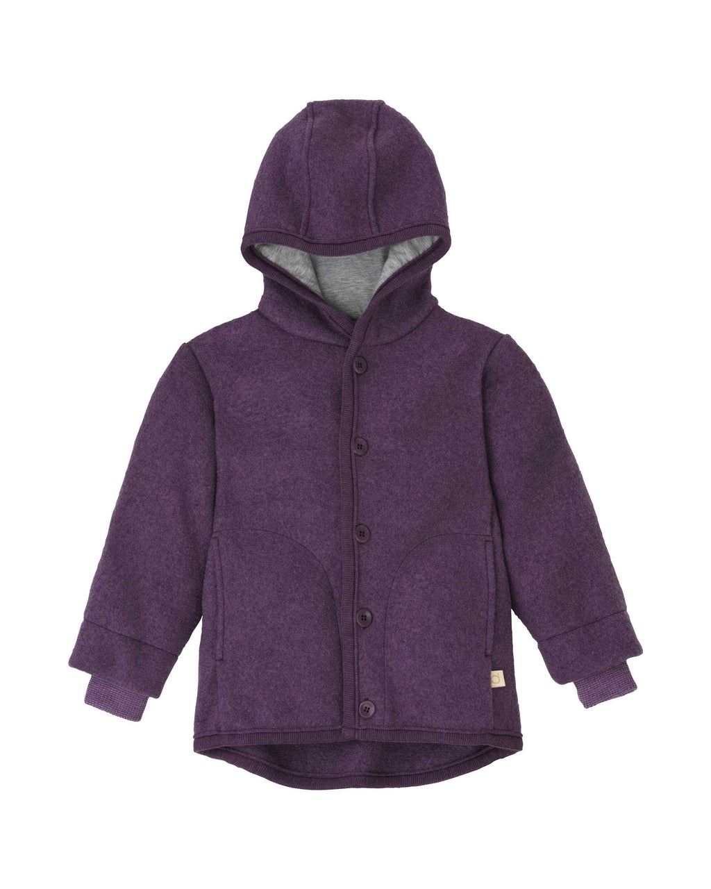 Boiled wool jacket - aubergine 