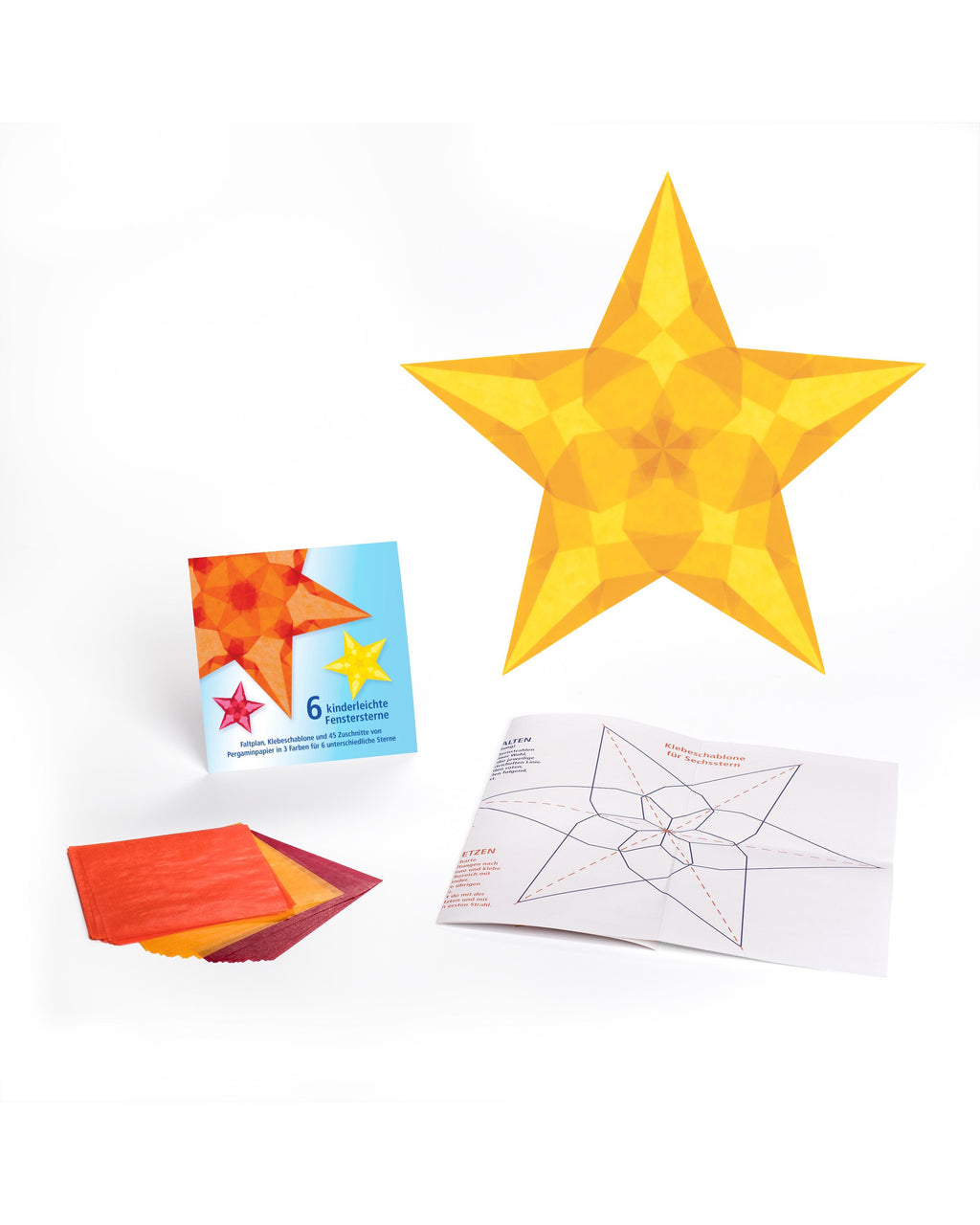 Folding set stars easy - orange