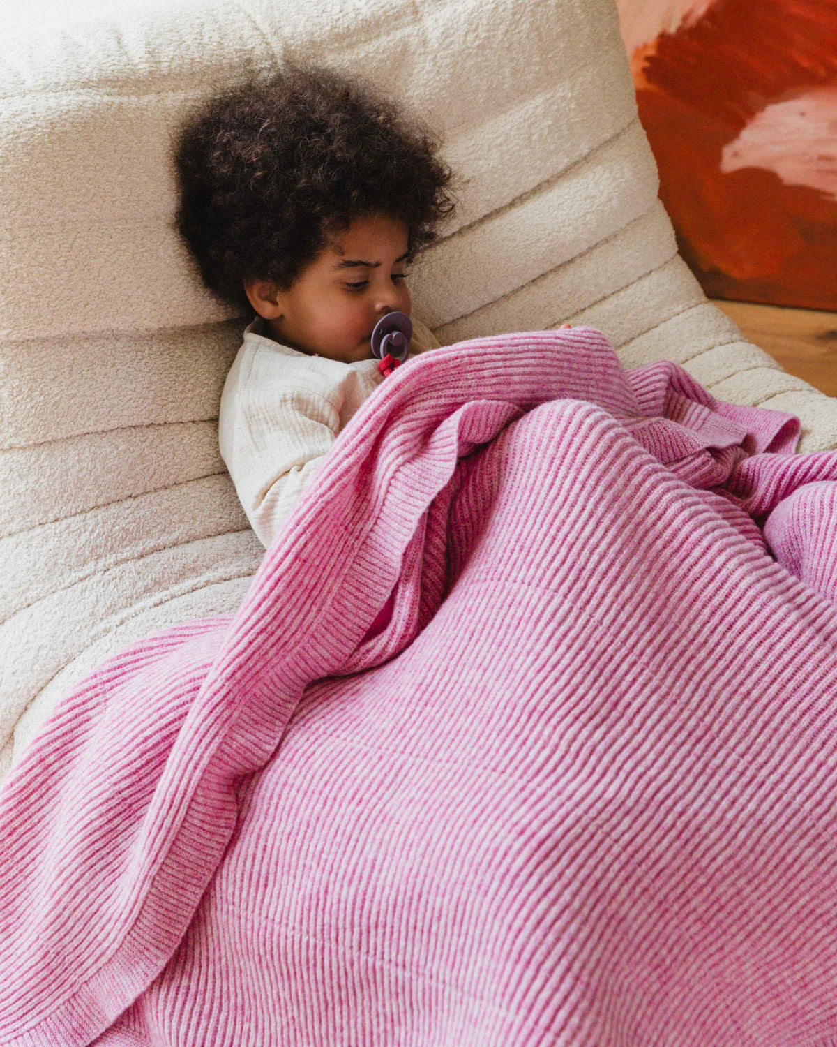 Crib blanket Gaston - cotton candy