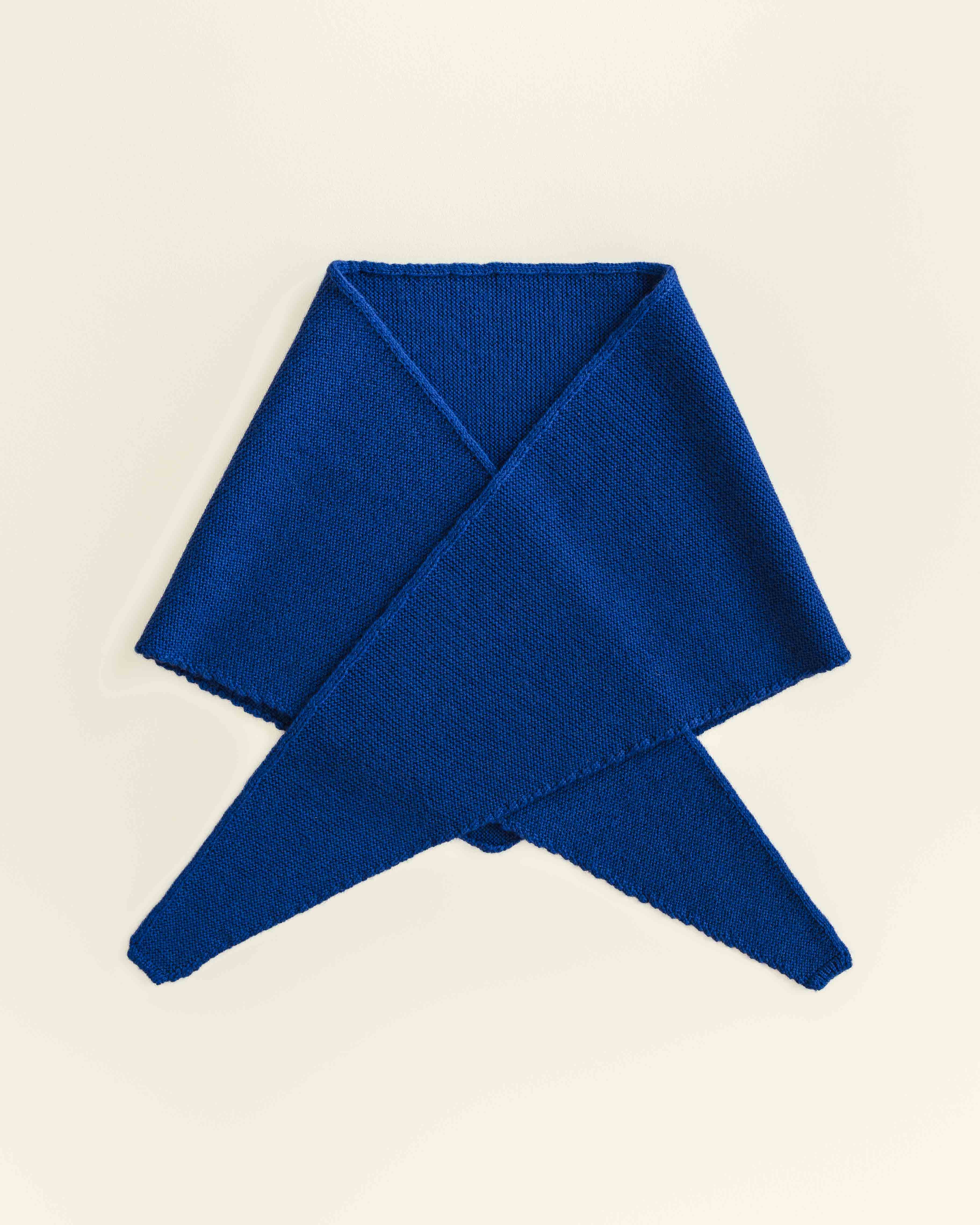 Soft wool scarf Josephina - cobalt blue 