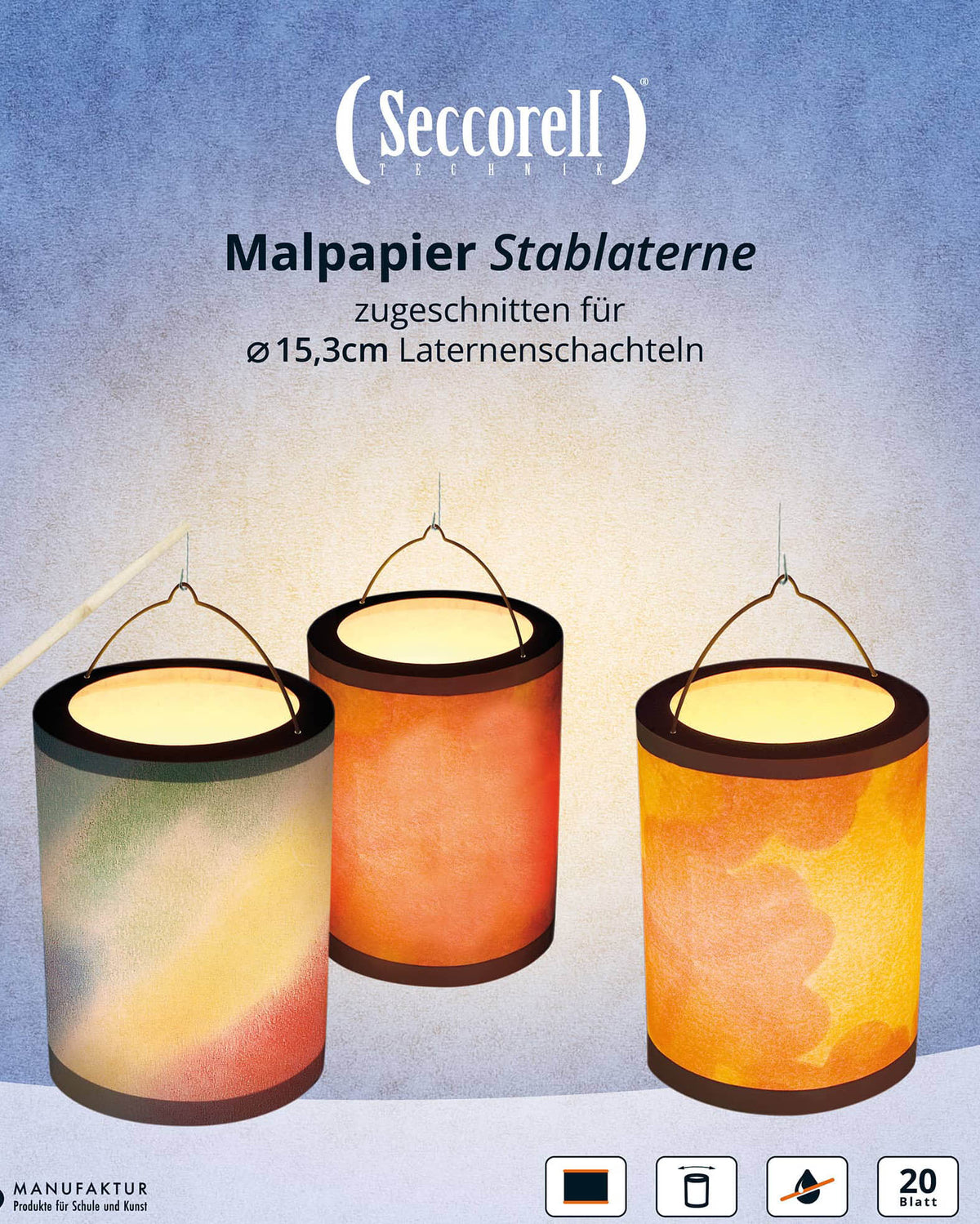 Folding paper for lanterns - 20 sheets 