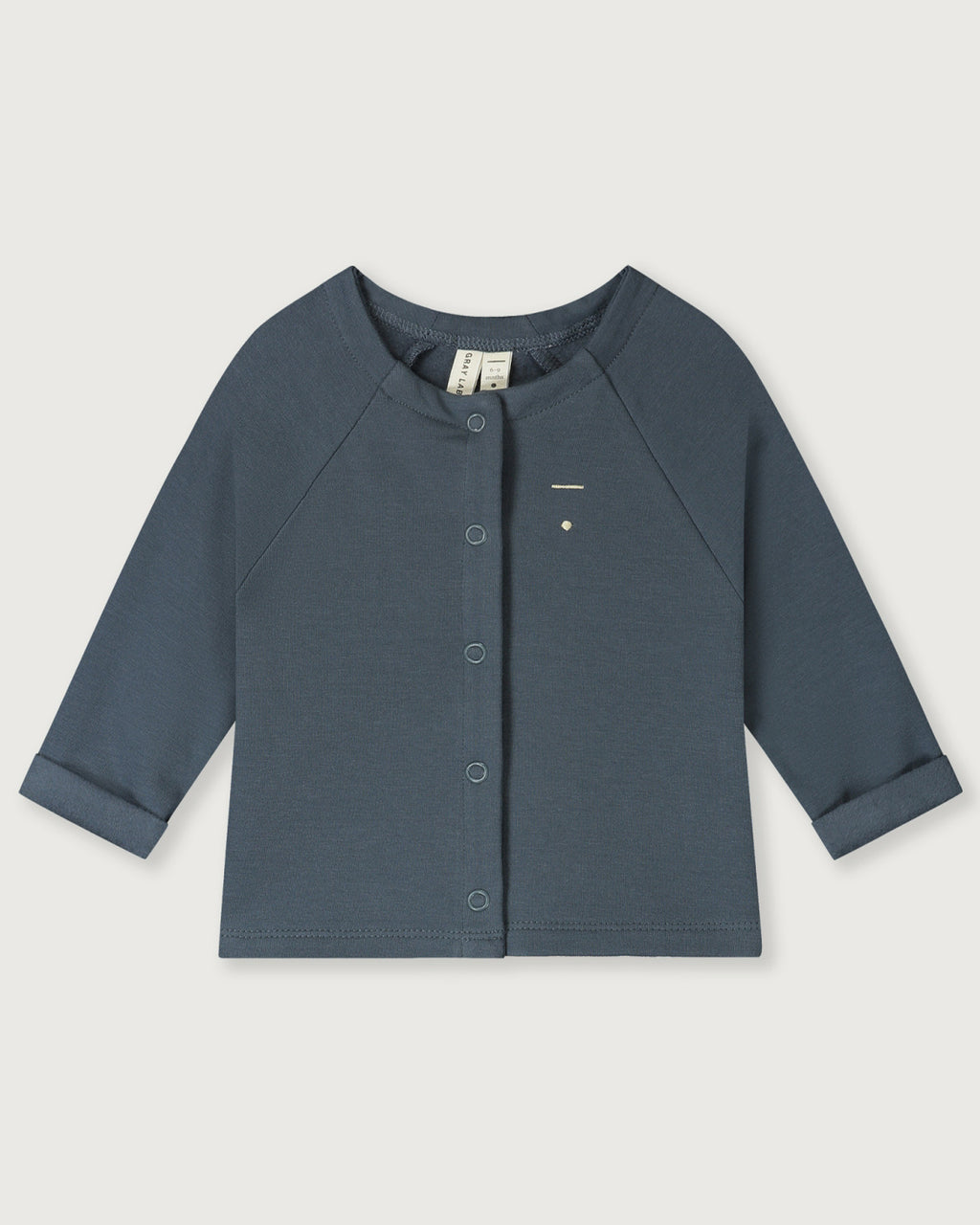 Baby raglan vest - blue gray