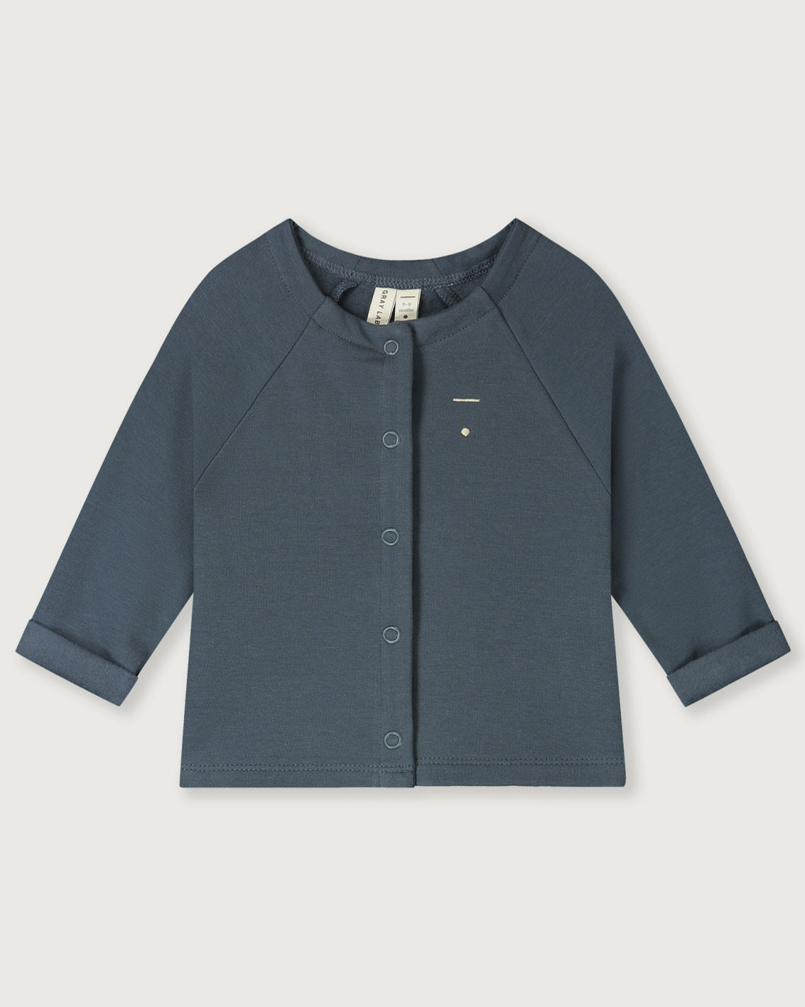 Baby raglan vest - blue gray