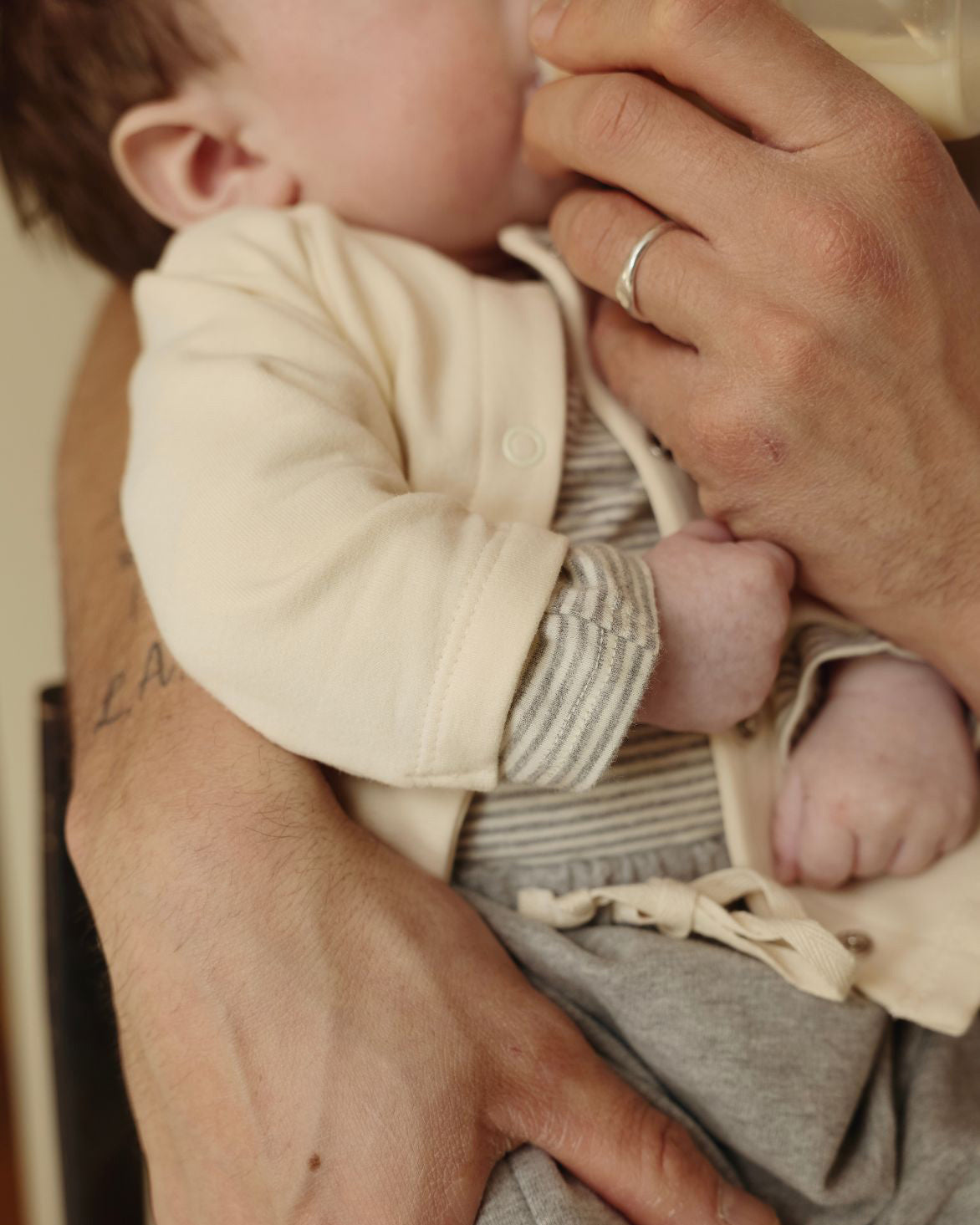 Baby raglan vest - cream