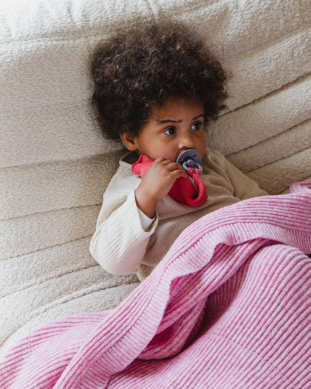 Crib blanket Gaston - cotton candy