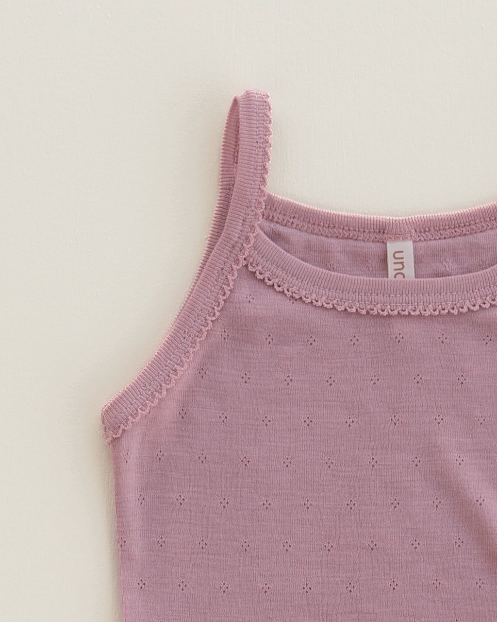 Summer children's shirt pointelle wool/silk - cameo rose 