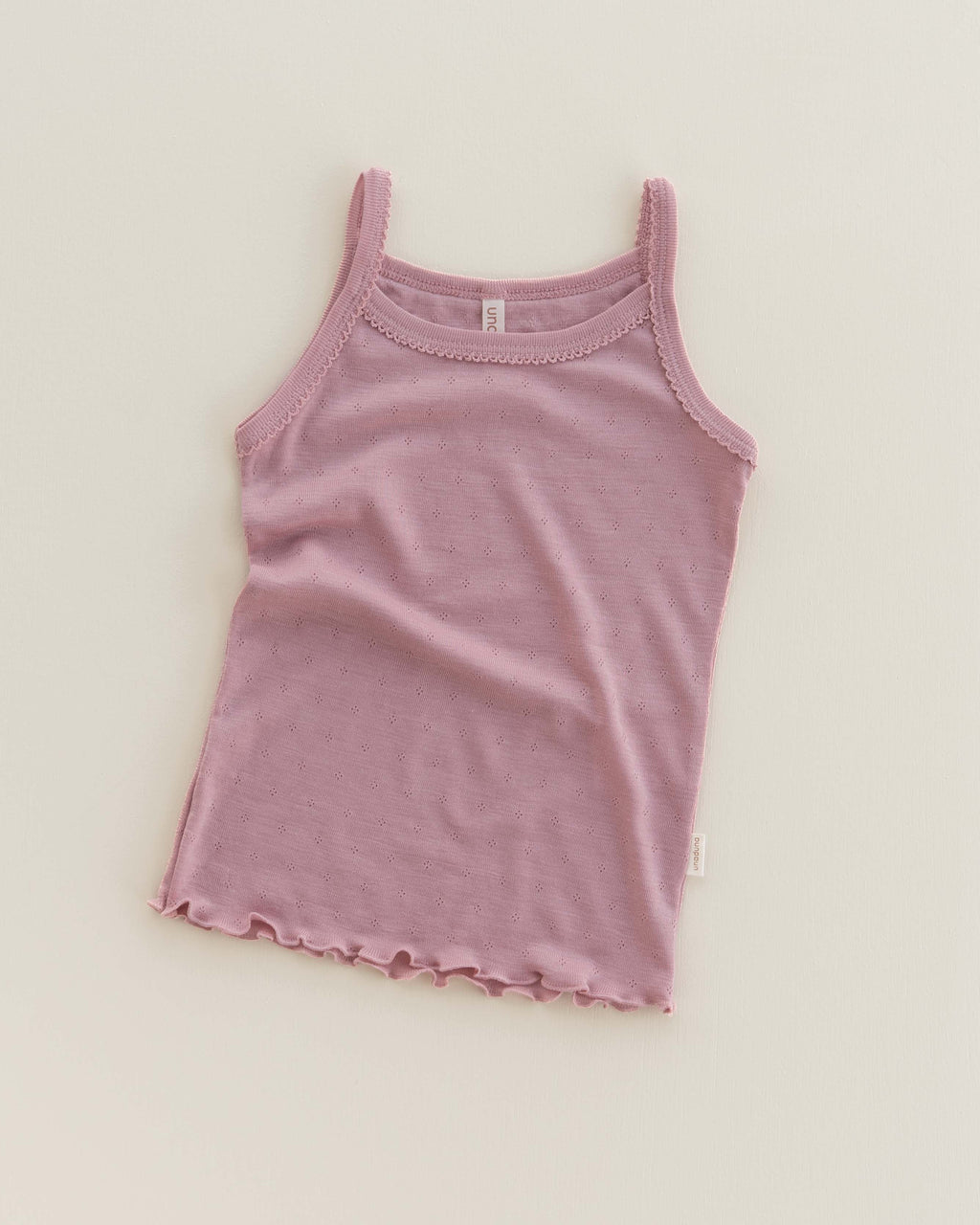 Summer children's shirt pointelle wool/silk - cameo rose 