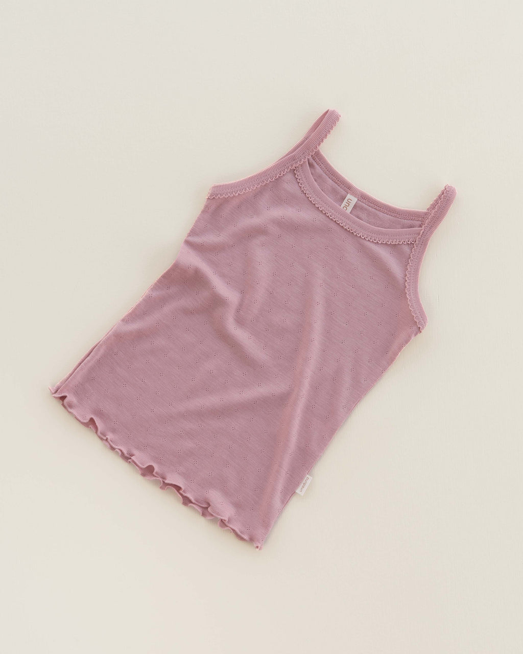 Summer children's shirt pointelle wool/silk - cameo rose 
