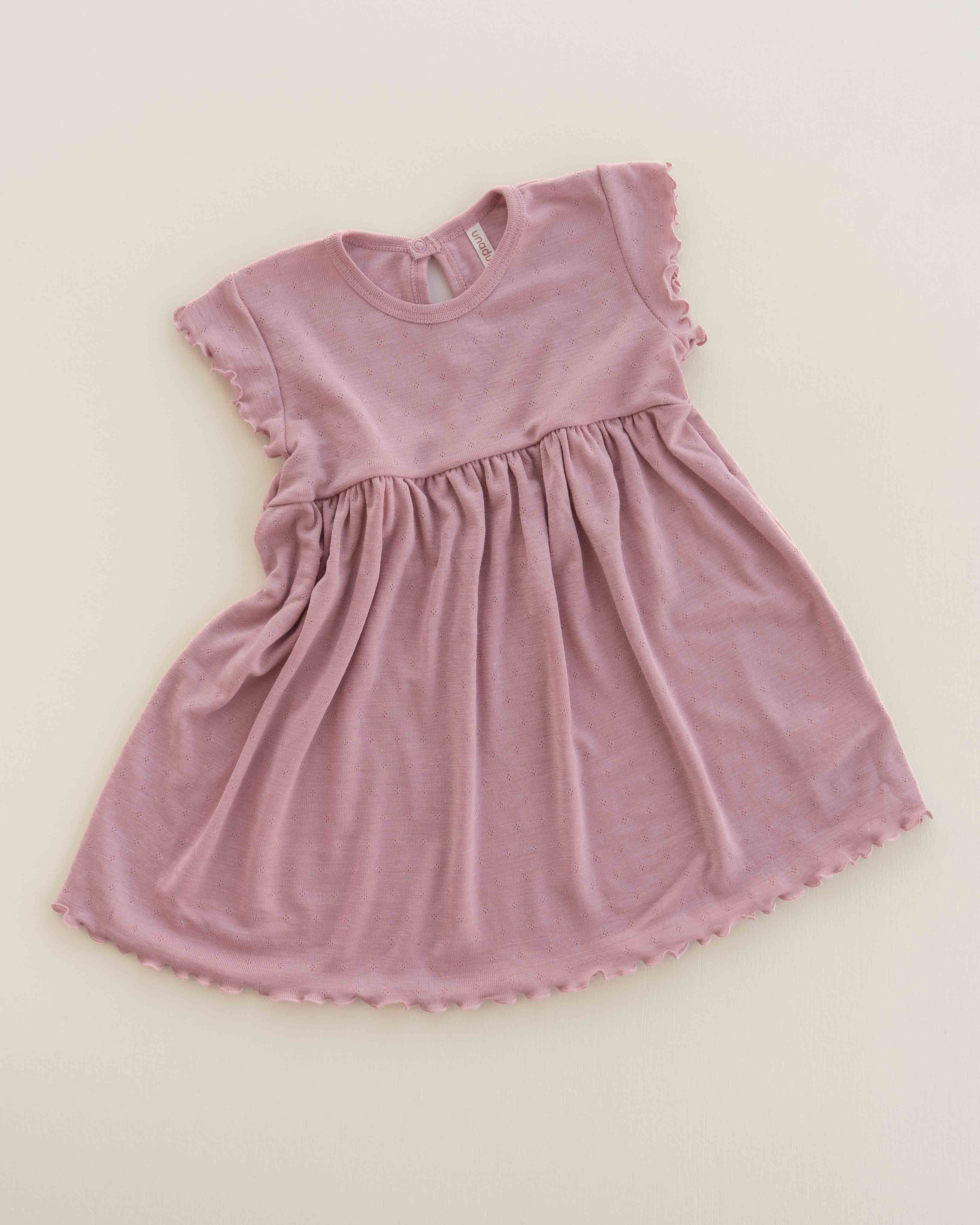 Summer dress wool/silk - cameo rose 