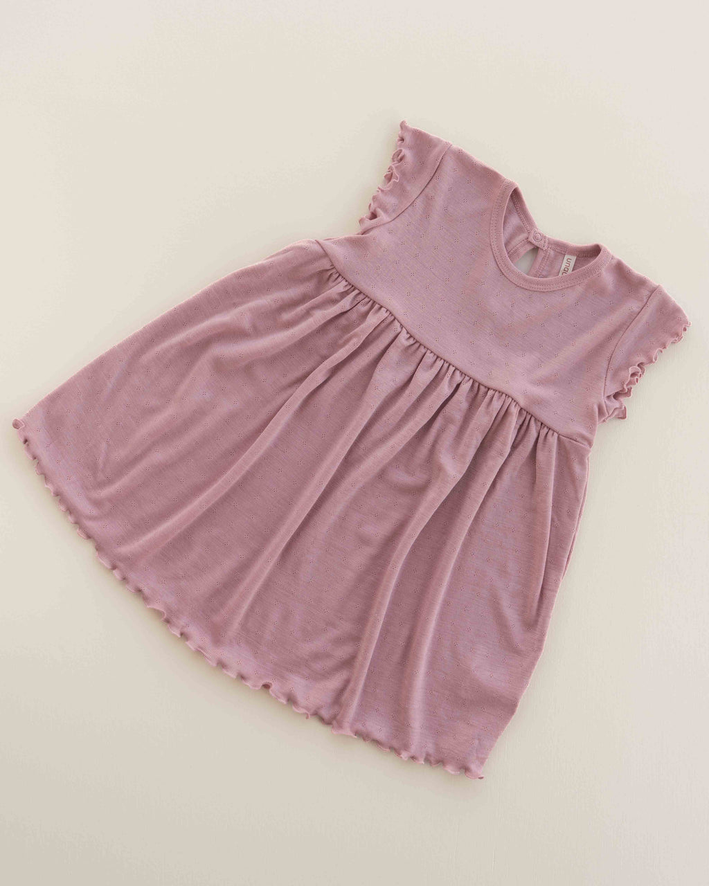 Summer dress wool/silk - cameo rose 