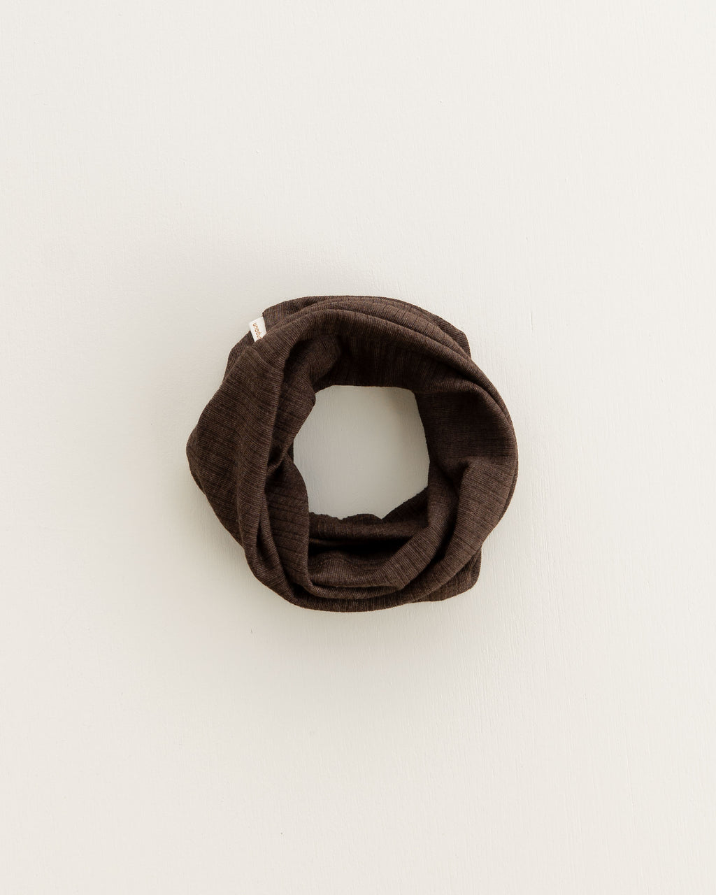 Loop scarf rib wool/silk - cocoa