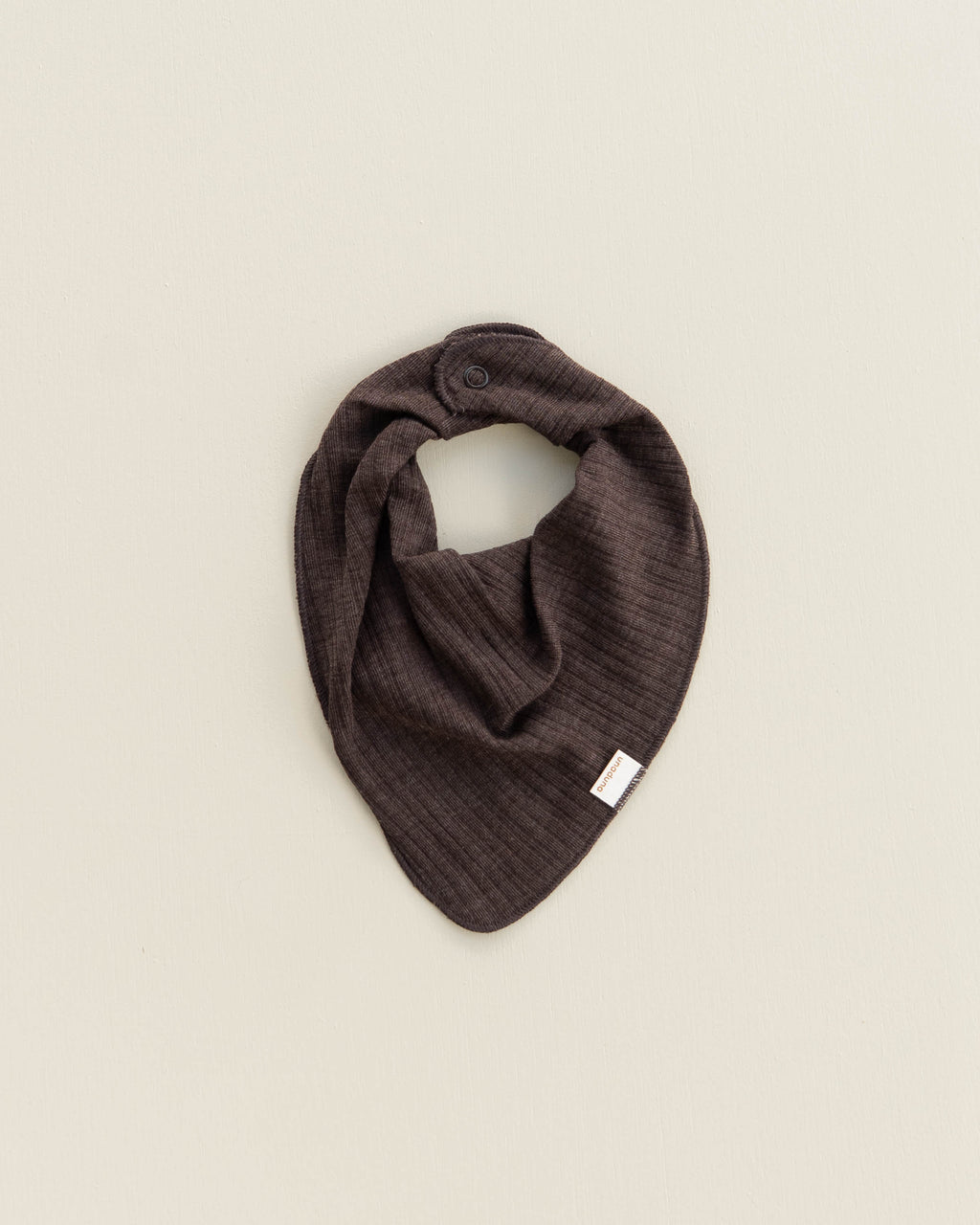 Bib scarf rib wool/silk - wakame