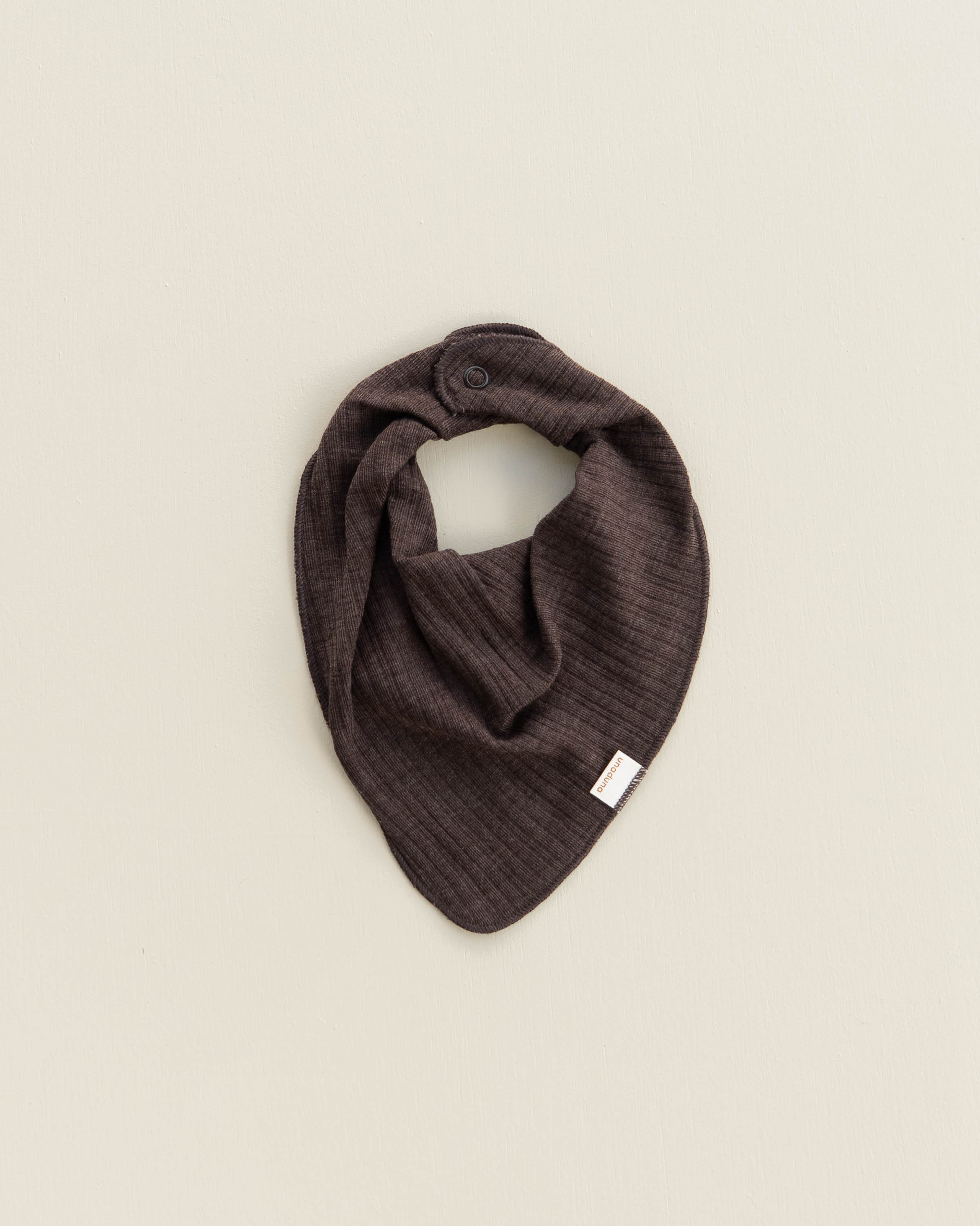 Bib scarf rib wool/silk - wakame