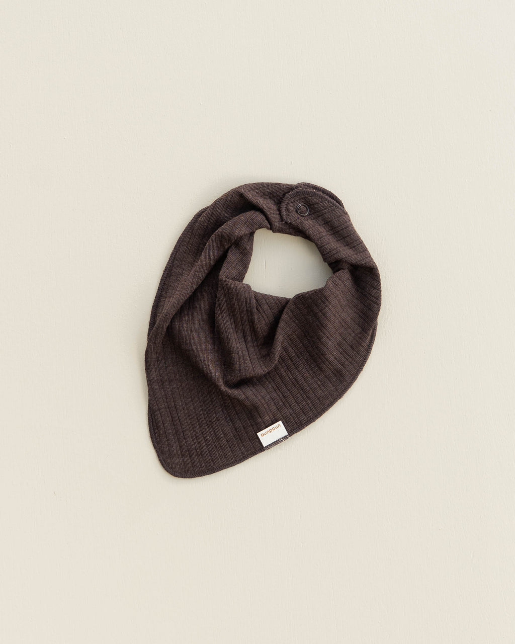 Bib scarf rib wool/silk - wakame