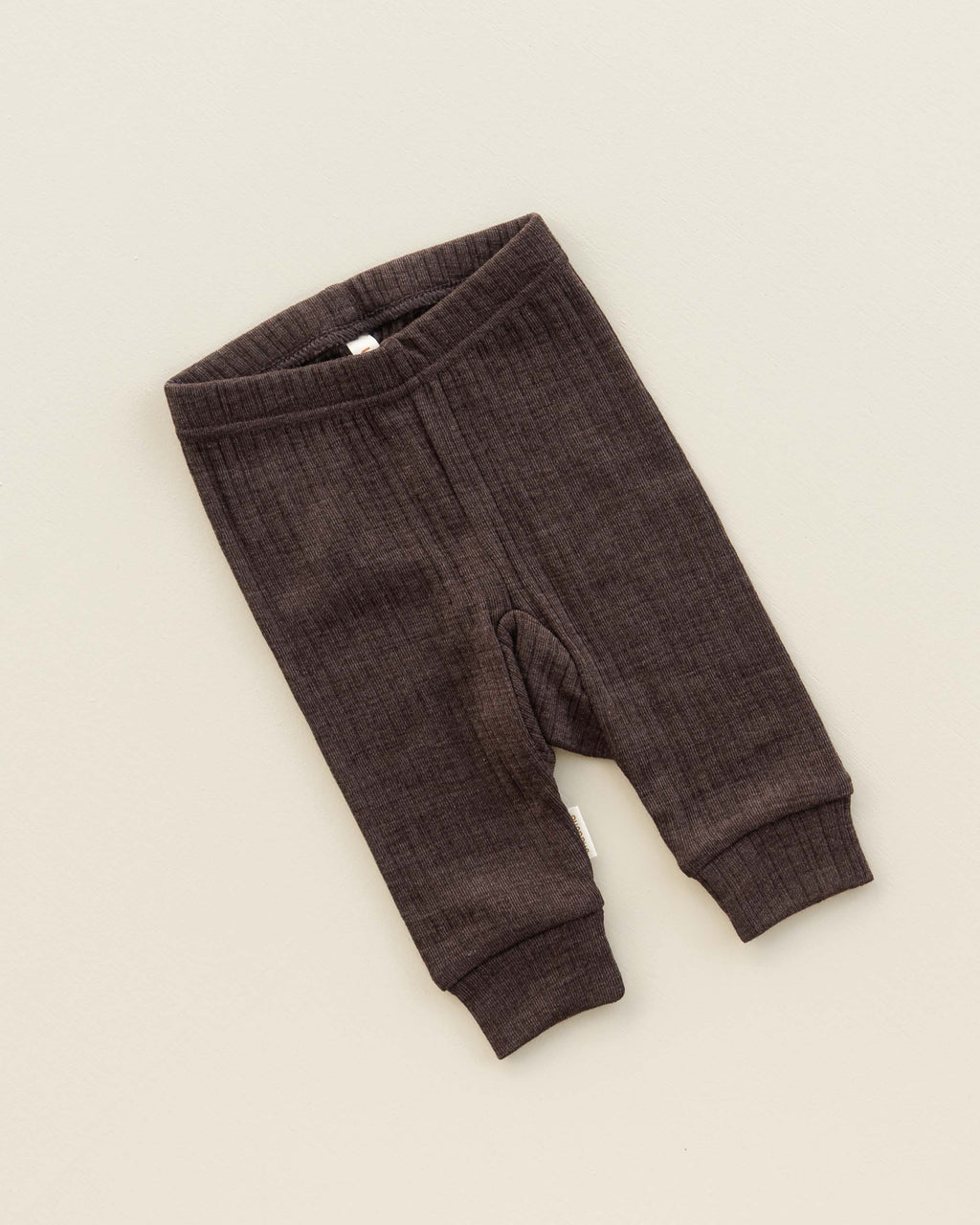 Baby leggings rib wool/silk - wakame