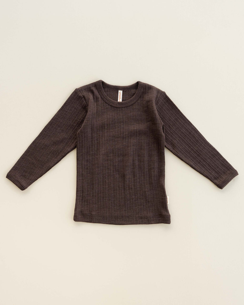 Shirt longleeves rib wool/silk - wakame
