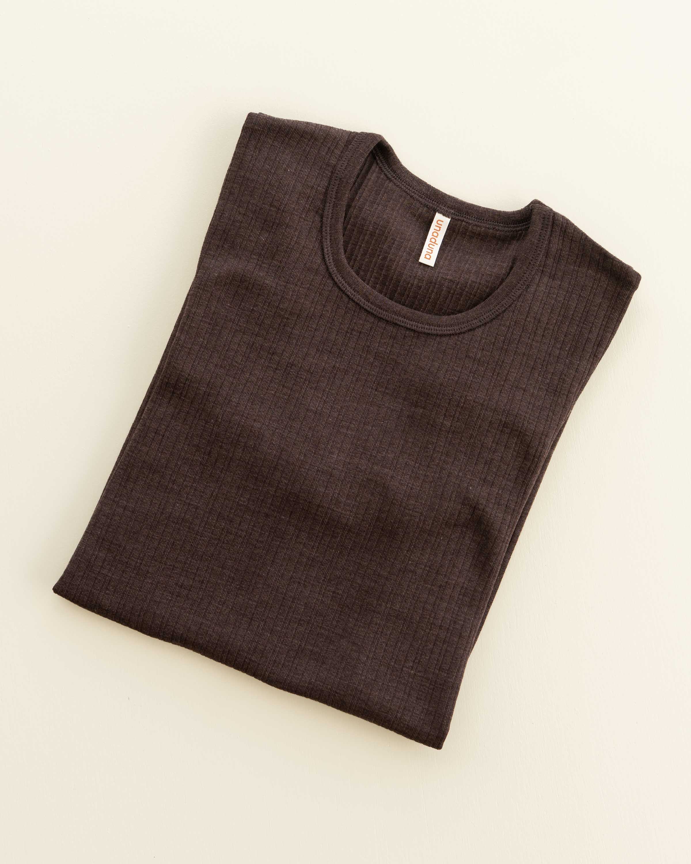 Men's shirt longsleeves rib wool/silk - wakame 