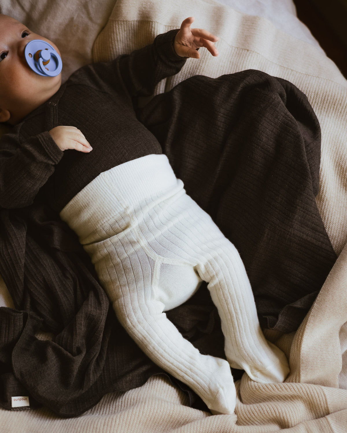 Ribbed baby tights - munkki