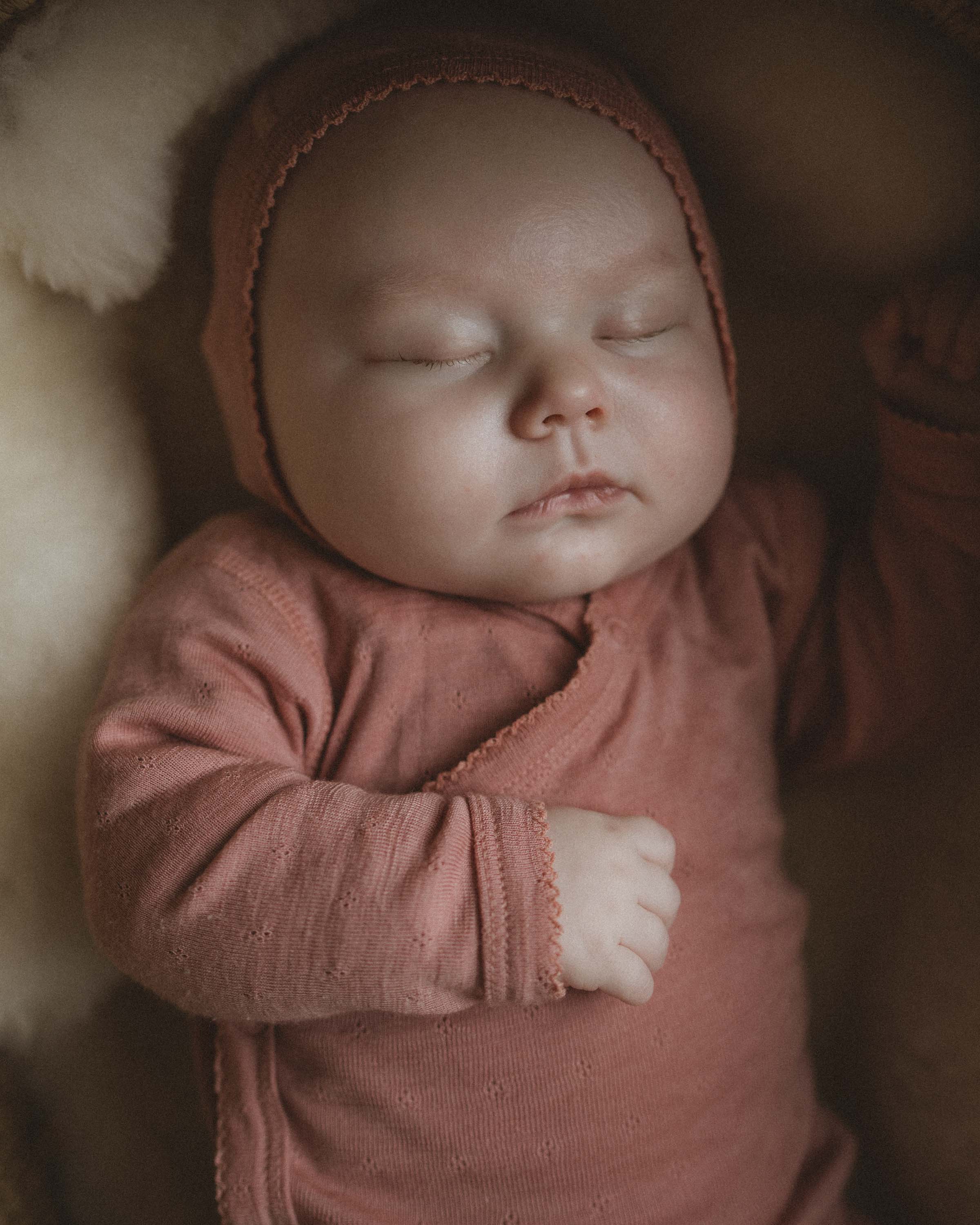 Baby wrap-around shirt pointelle wool/silk - cameo rose