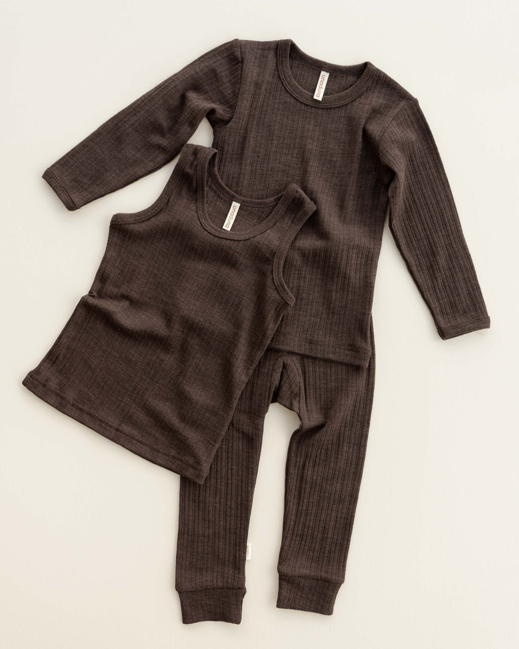 Shirt longleeves rib wool/silk - cocoa