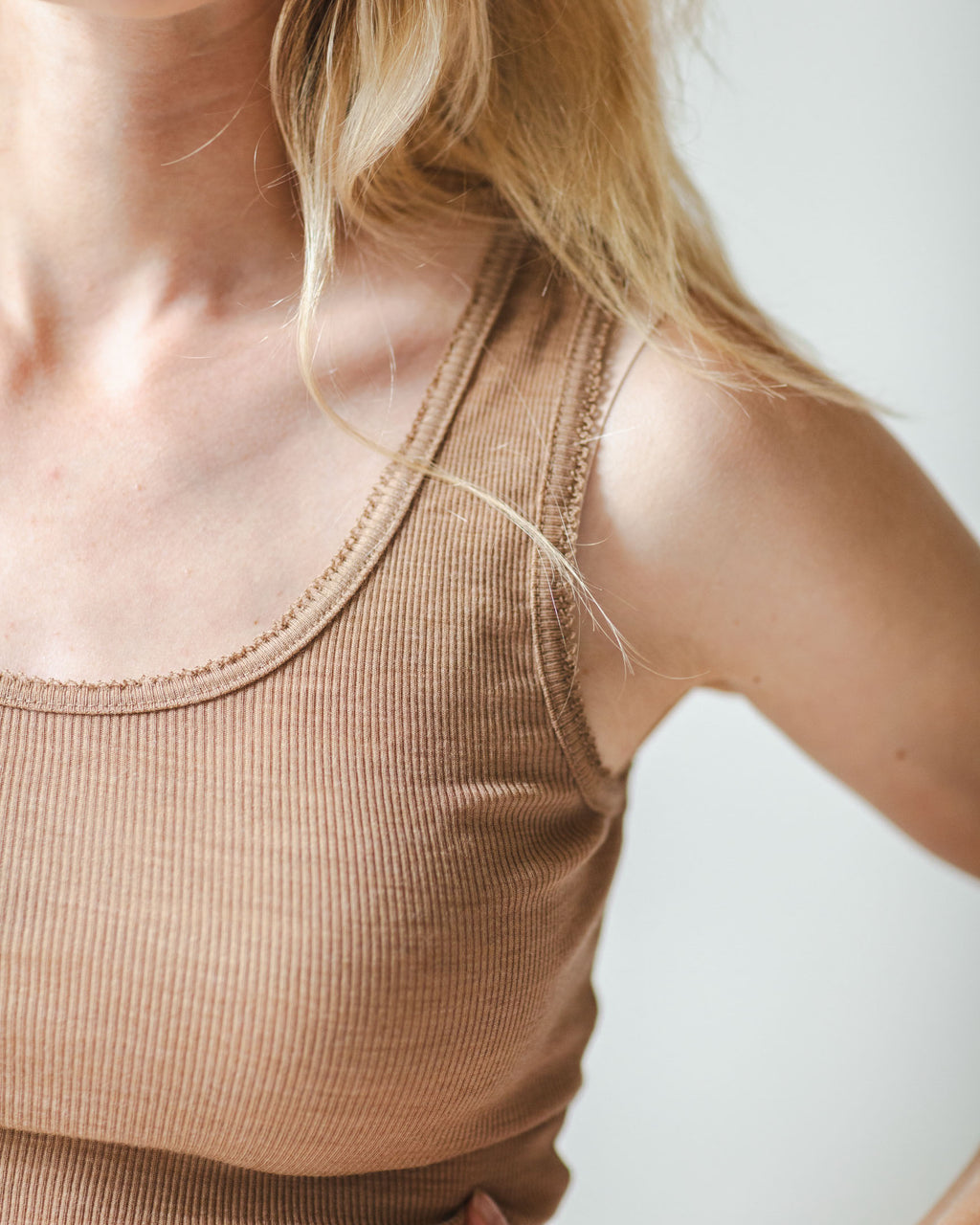 Singlet tiny rib wool - semla