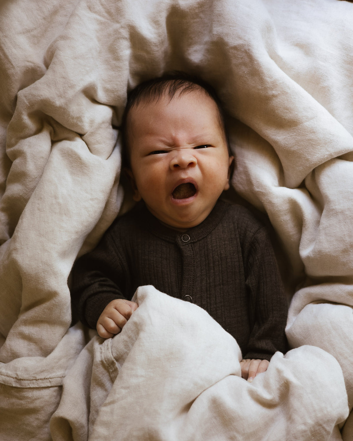 Onesie rib 2 in 1 feet wool/silk - cocoa