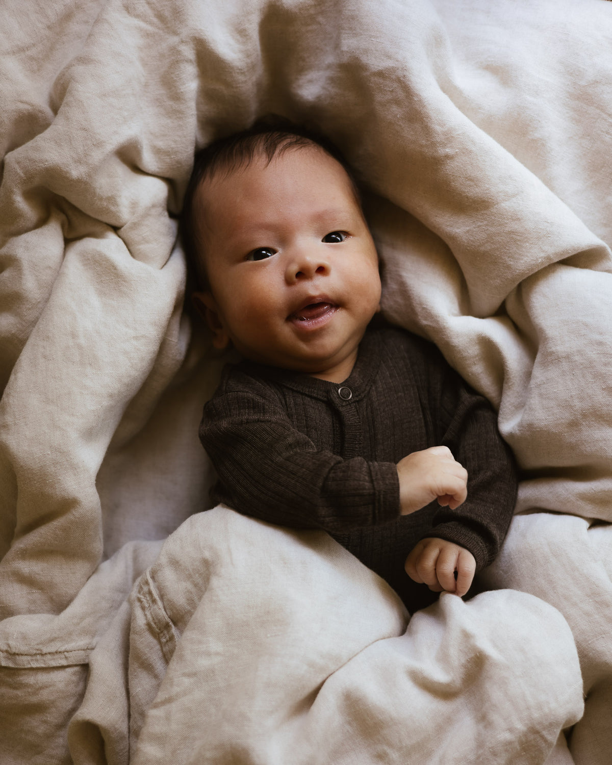 Onesie rib 2 in 1 feet wool/silk - cocoa