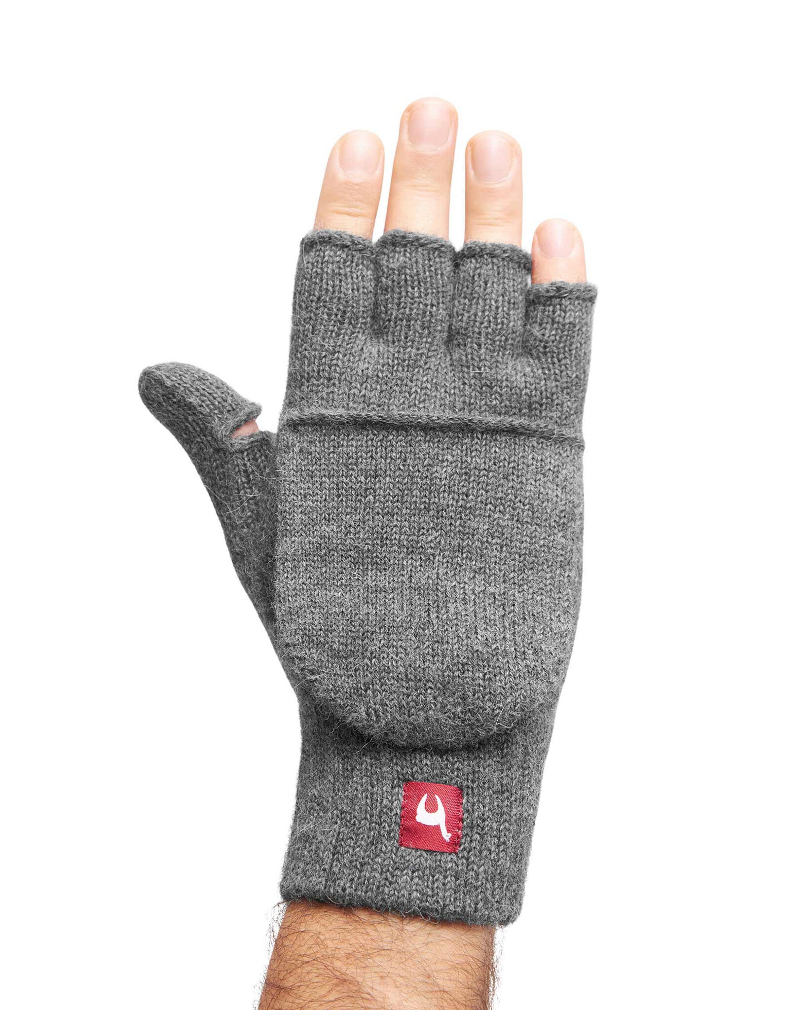 Apu Kuntur Alpaca Wool Mittens - Grey: wonderfully warm!