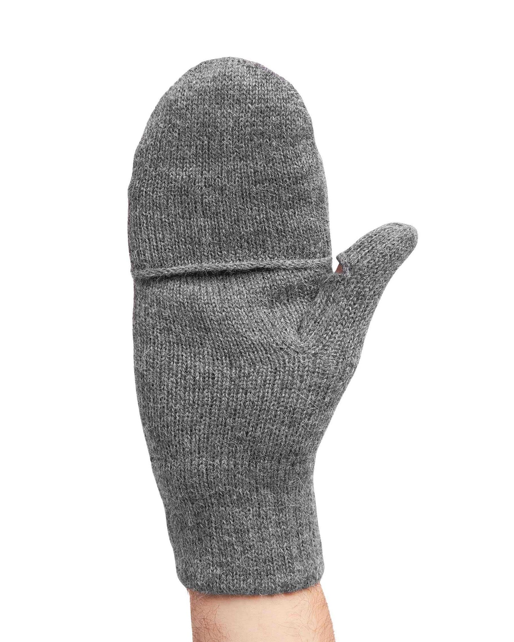 Apu Kuntur Alpaca Wool Mittens - Grey: wonderfully warm!