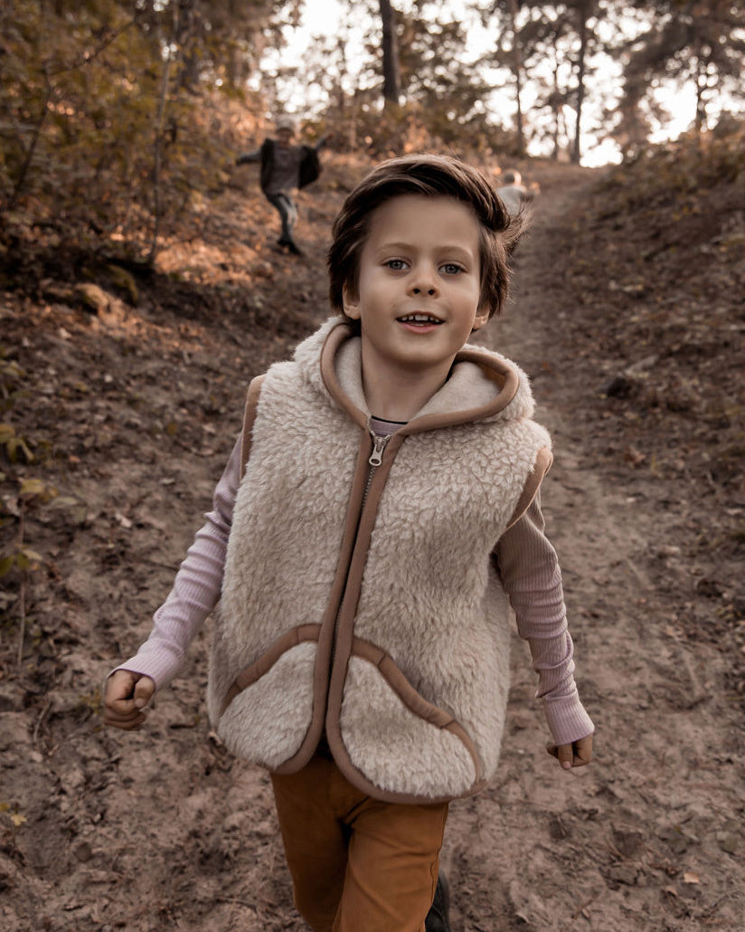 Alwero bodywarmer capuchon beige