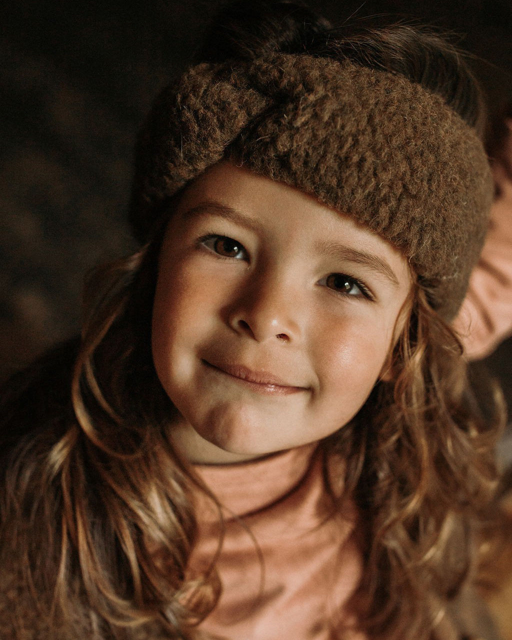 Alwero childrens headband wool plush brown