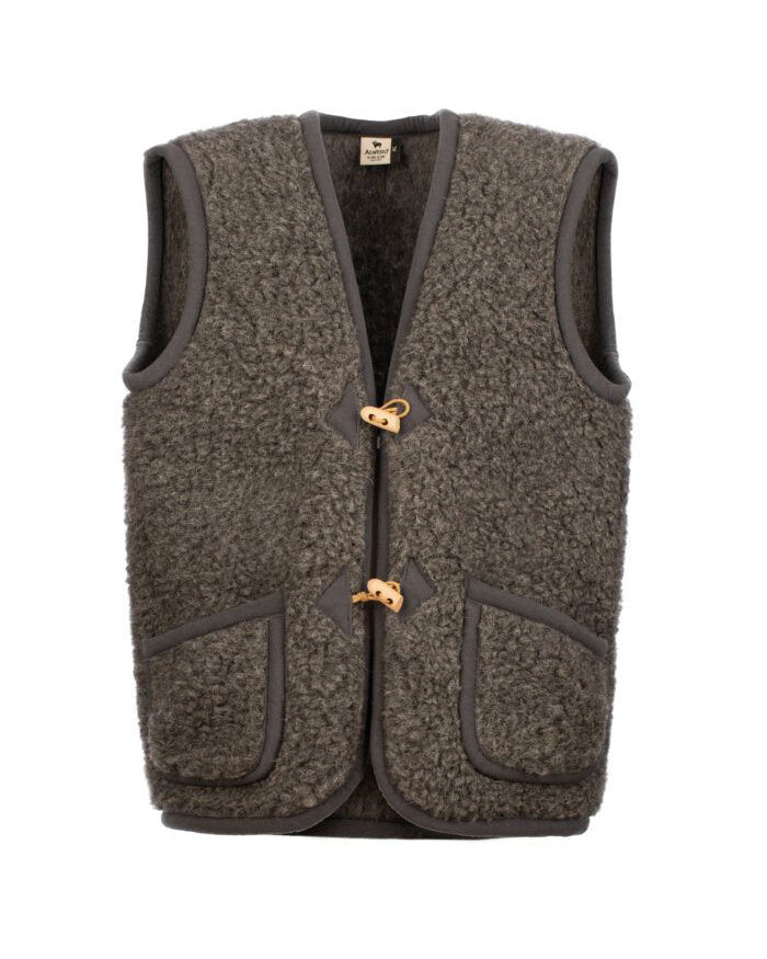 Alwero Dames bodywarmer van wol - grijs 1110-11