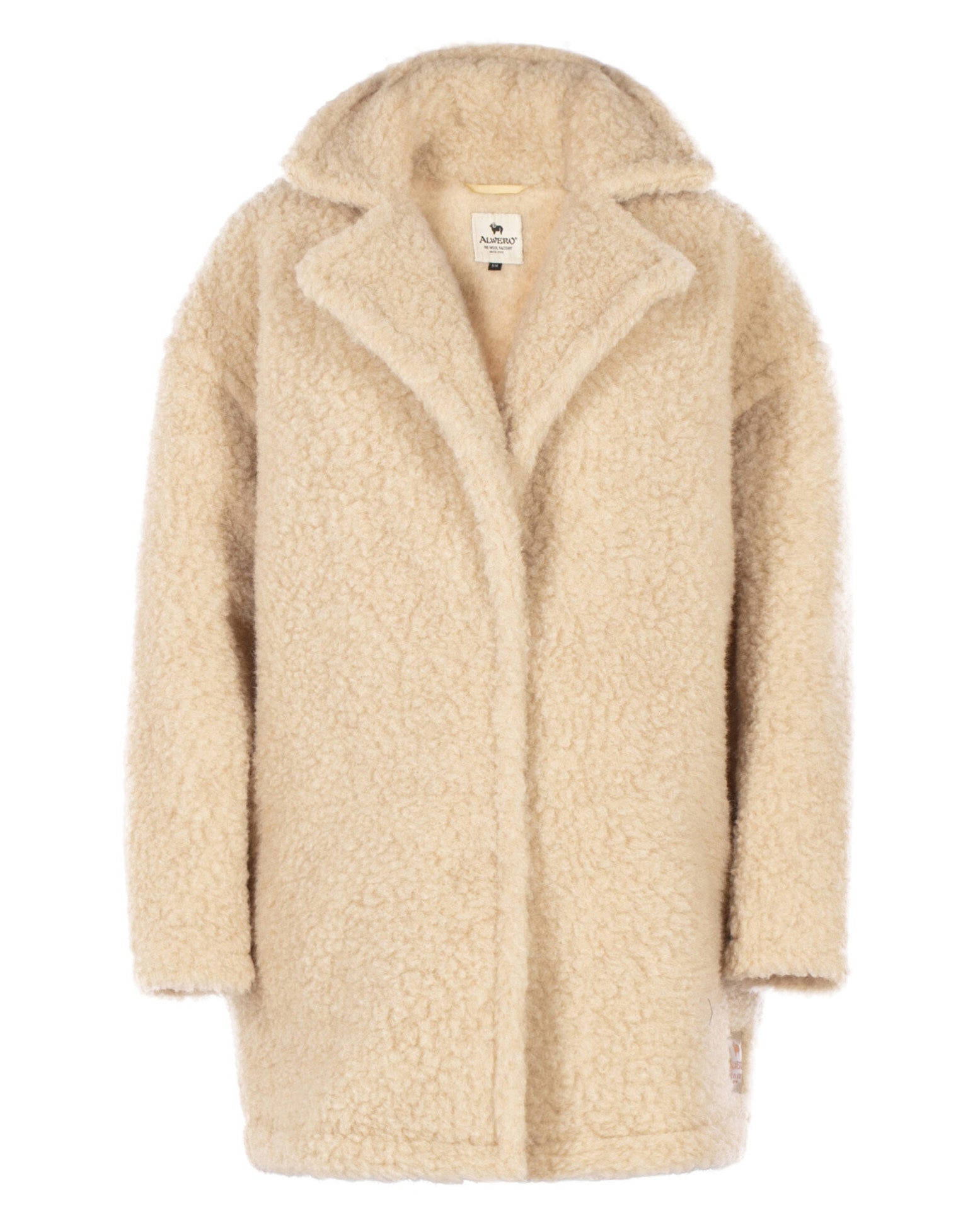 Alwero dames jas moods terry pluche beige