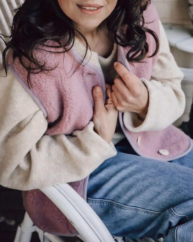 Alwero dames vest PO - venentiank pink