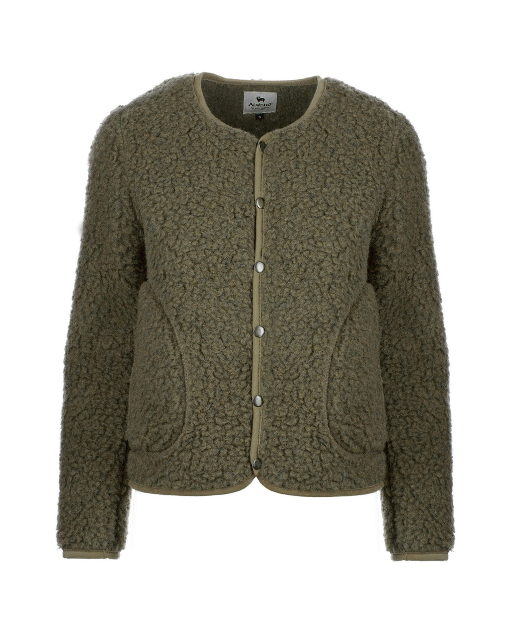 Alwero ladies vest wool plush 1205-Kally-154-Khaki-