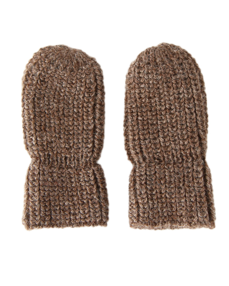 Baby balaclava made of alpaca - cocoa
