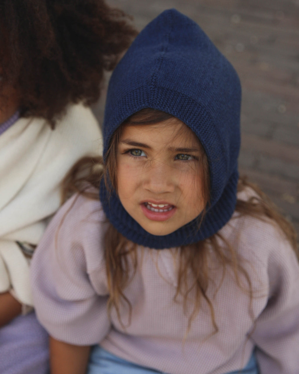 Balaclava van merino wol Eddy - blue