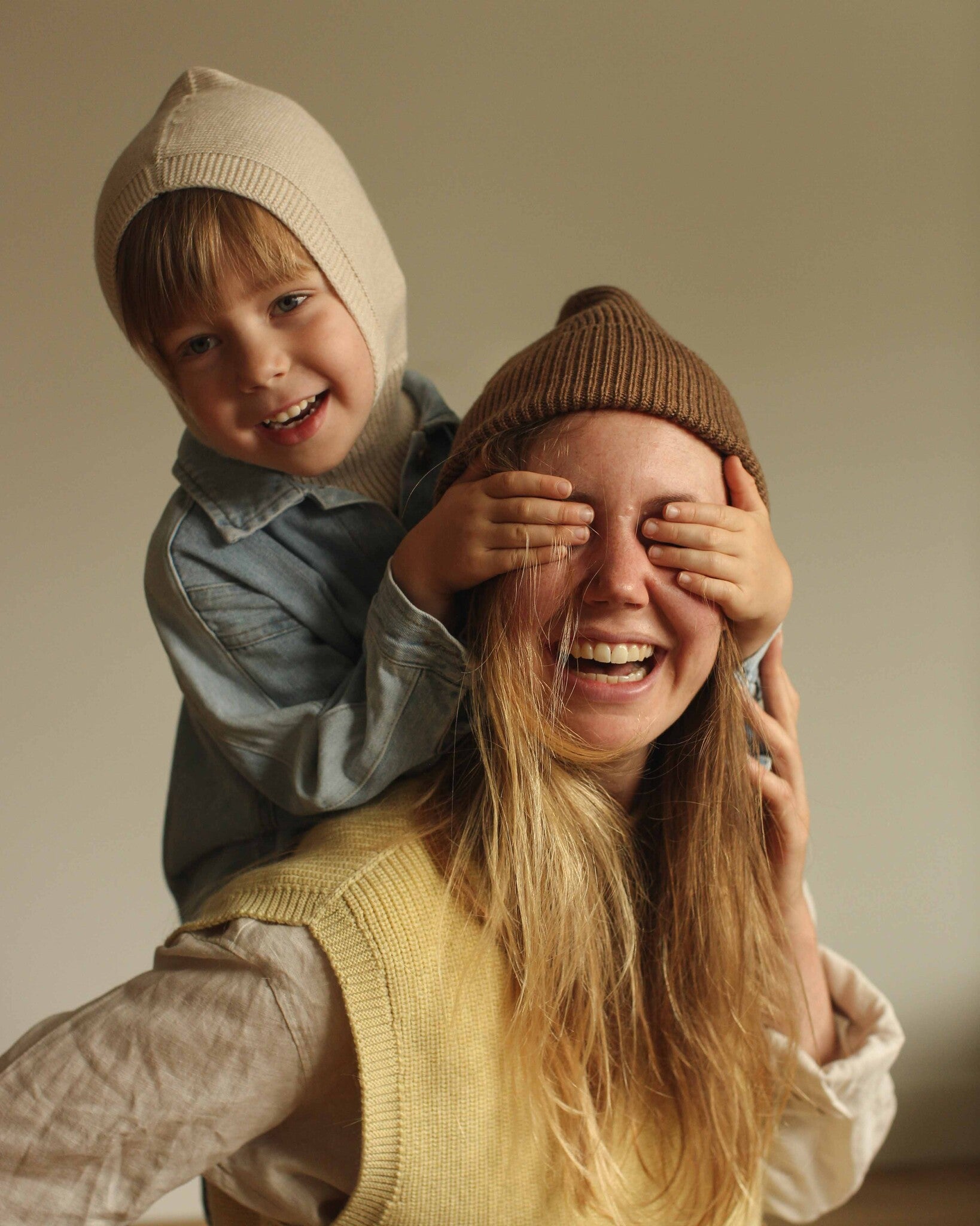 Balaclava van merino wol Eddy - cream