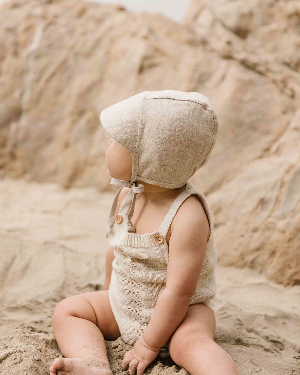 Briar sun bonnet handmade sand