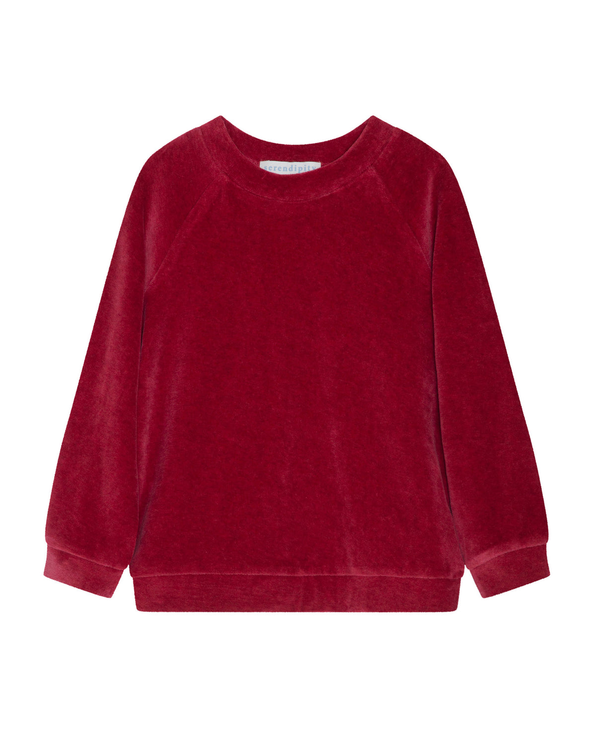 Children's velour sweater - ruby