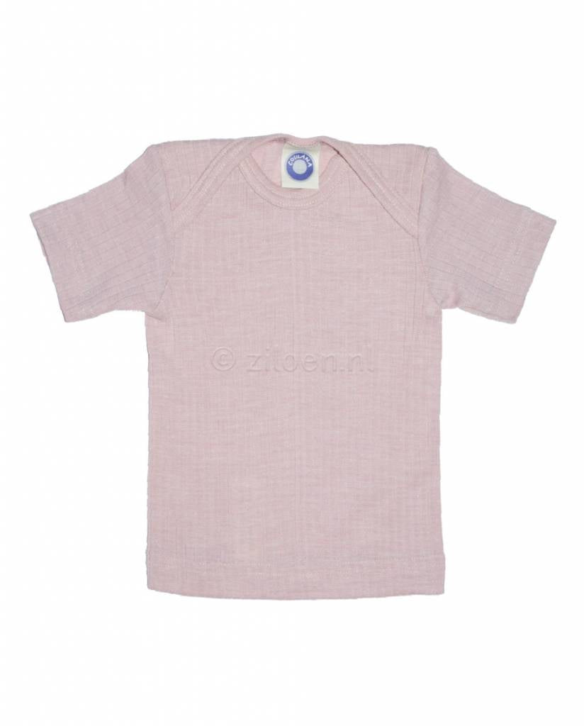 Cosilana-shirt-korte-mouw-wol-zijde-katoen-roze-2