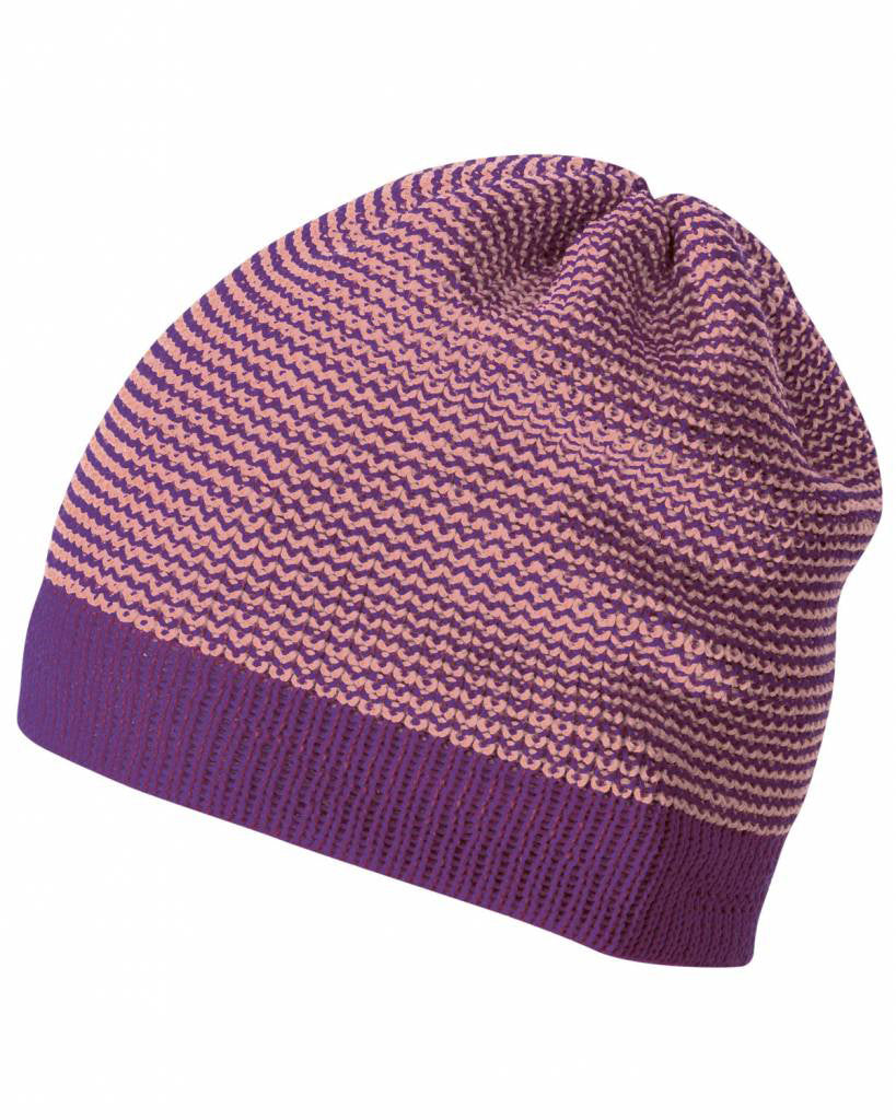 Disana Beanie van wol gemêleerd - paars