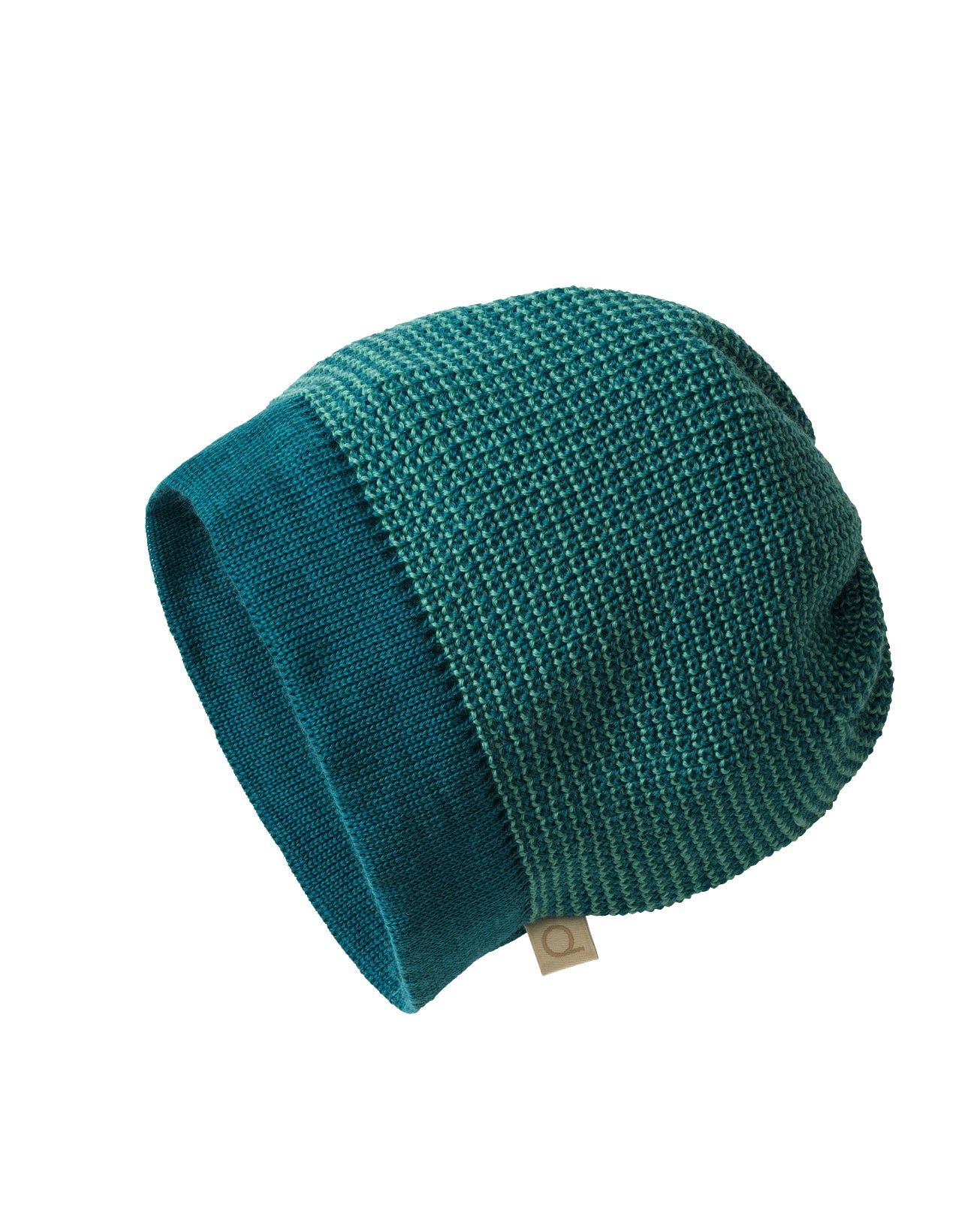 disana Beanie van wol gemêleerd - pacific:mint