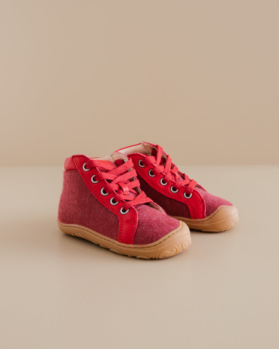 Disana kinder schoentjes wol rood