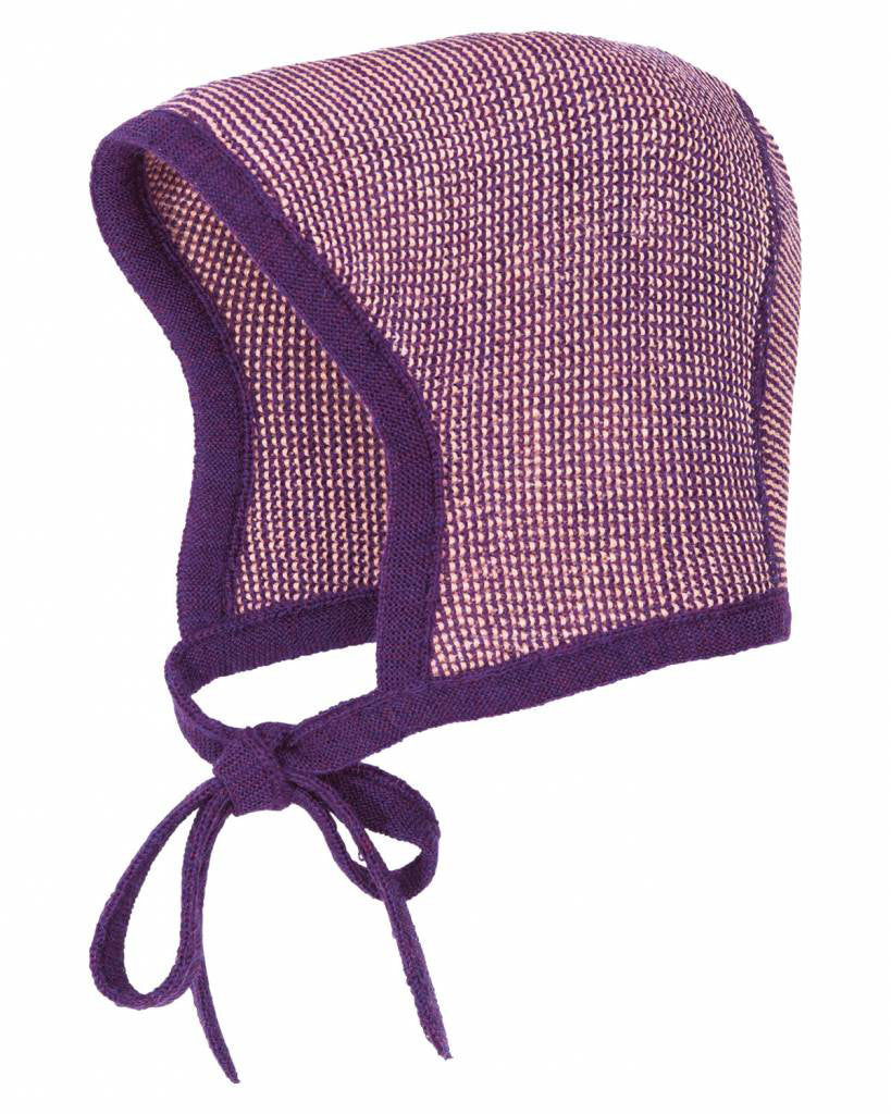 Disana Mutsje van merino wol - paars