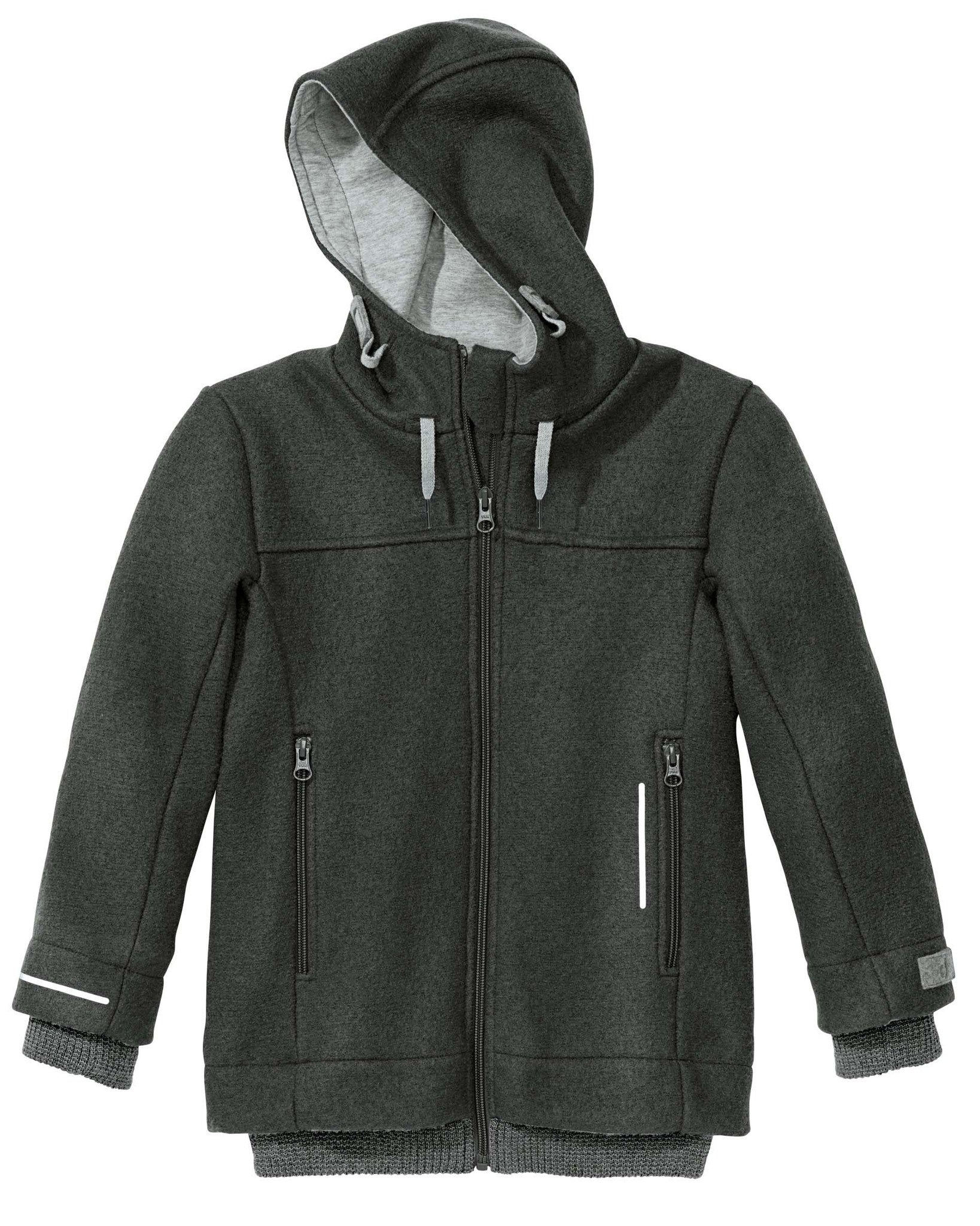 Disana Outdoor jas van gekookte wol - antraciet 3222199