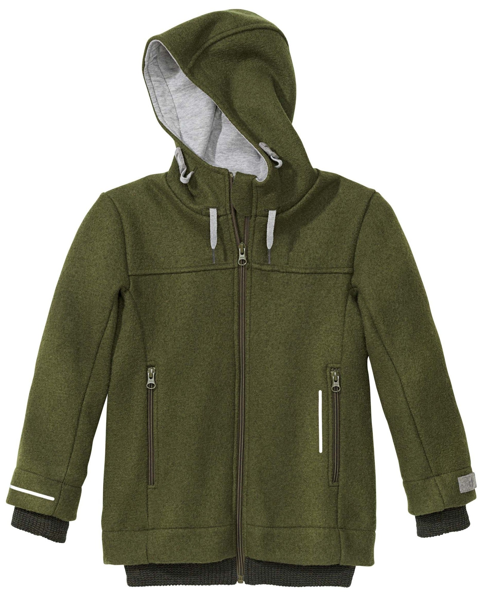 Disana Outdoor jas van gekookte wol - olive 3222581